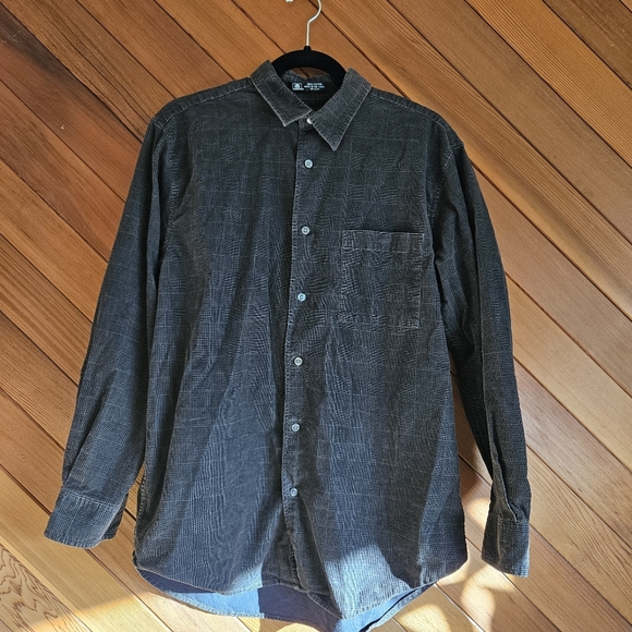 Vintage Brandini Cotton Corduroy Checkered Plaid Button Down - Picture 2 of 4